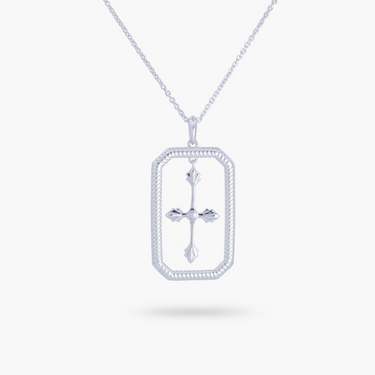 Amare Wear Cross dangle Necklace with Pearl