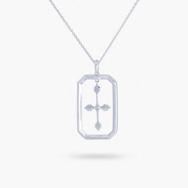 Amare Wear Cross dangle Necklace with Pearl