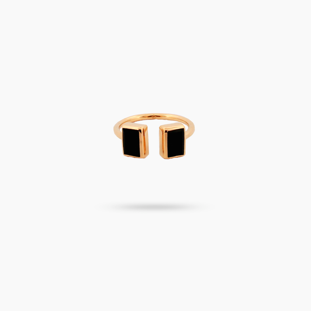 Amare Wear Black Onyx Cuff Ring