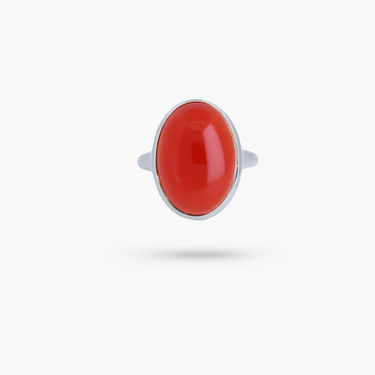 Amare Wear Men's • All Gender SS Cocktail Red Onyx Stone Ring