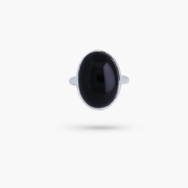 Amare Wear Men's • All Gender Cocktail Black Onyx Stone Ring Front View