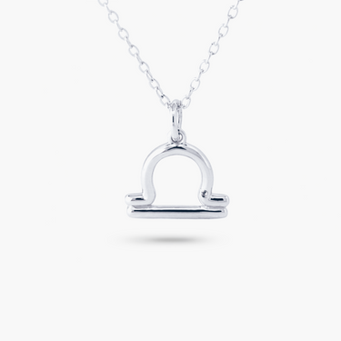 Silver Horoscope Zodiac Sign Libra Necklace