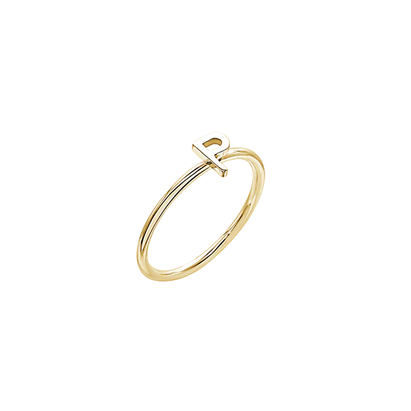 Amare Wear Initial Stackable Rings 14K Gold