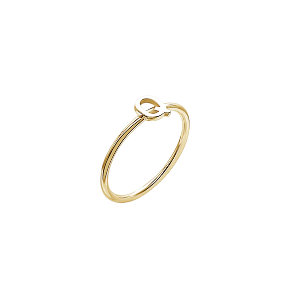 Amare Wear Initial Stackable Rings 14K Gold