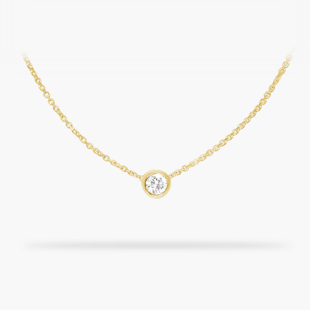 Birthday Necklace April - Diamond 14k gold necklace | Amare Wear Handmade Jewelry | Permanent Jewelry | Fine Jewelry | San Francisco  Edit alt text
