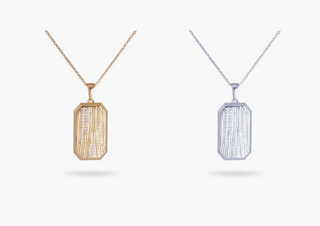 Textured Tag with Topaz: A Modern Amulet for All
