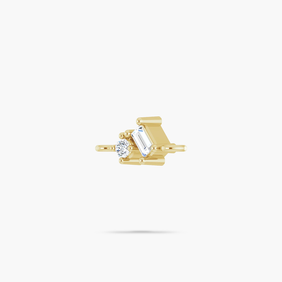 Amare Wear 14K Natural Diamond Link Charm Side View