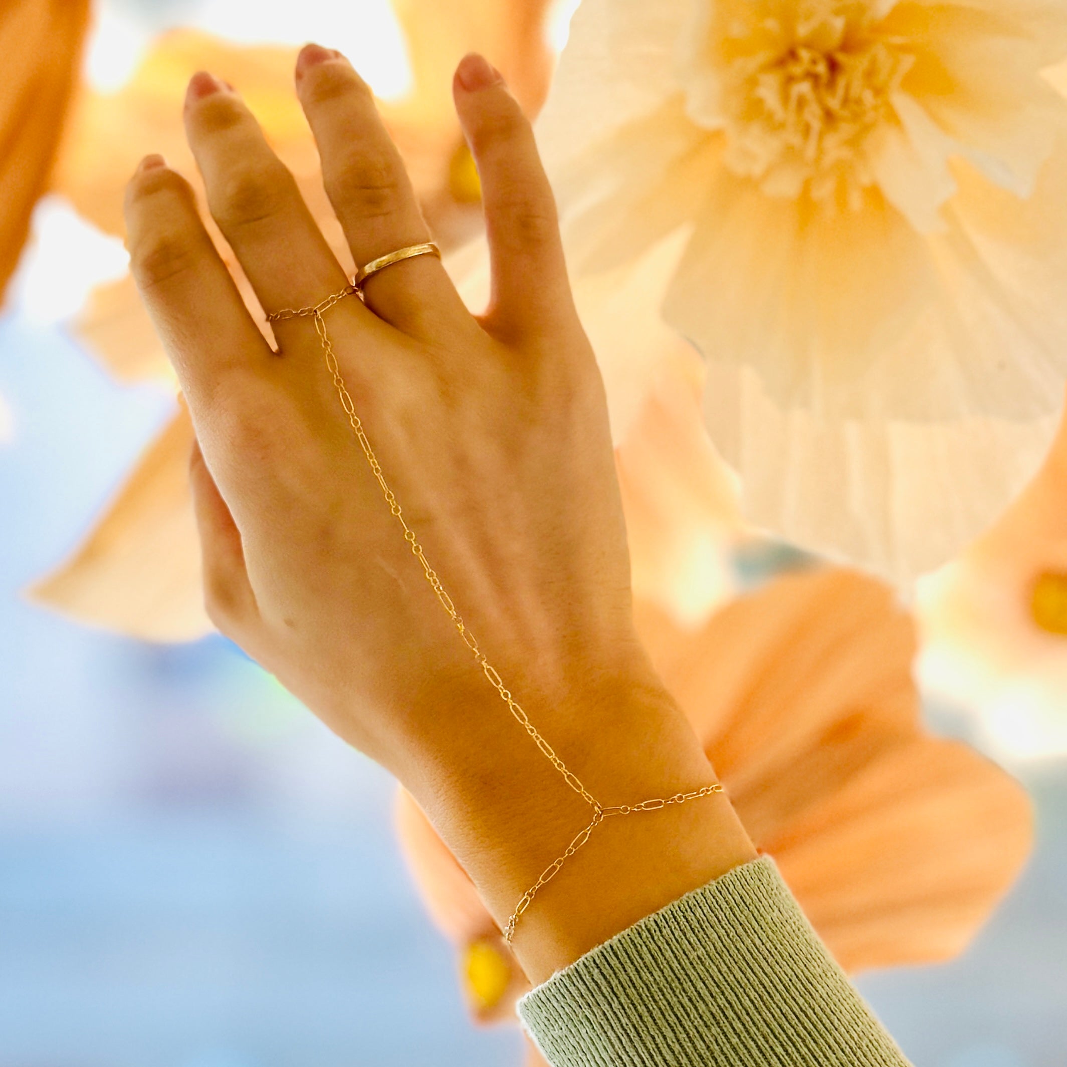 Bracelet Connected To Ring Called Permanent Jewelry: New York SoHo