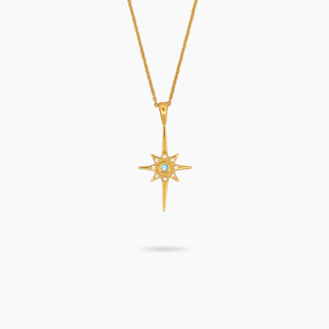 Claddagh Gold Enchanting North Star Charm Pendant India | Ubuy