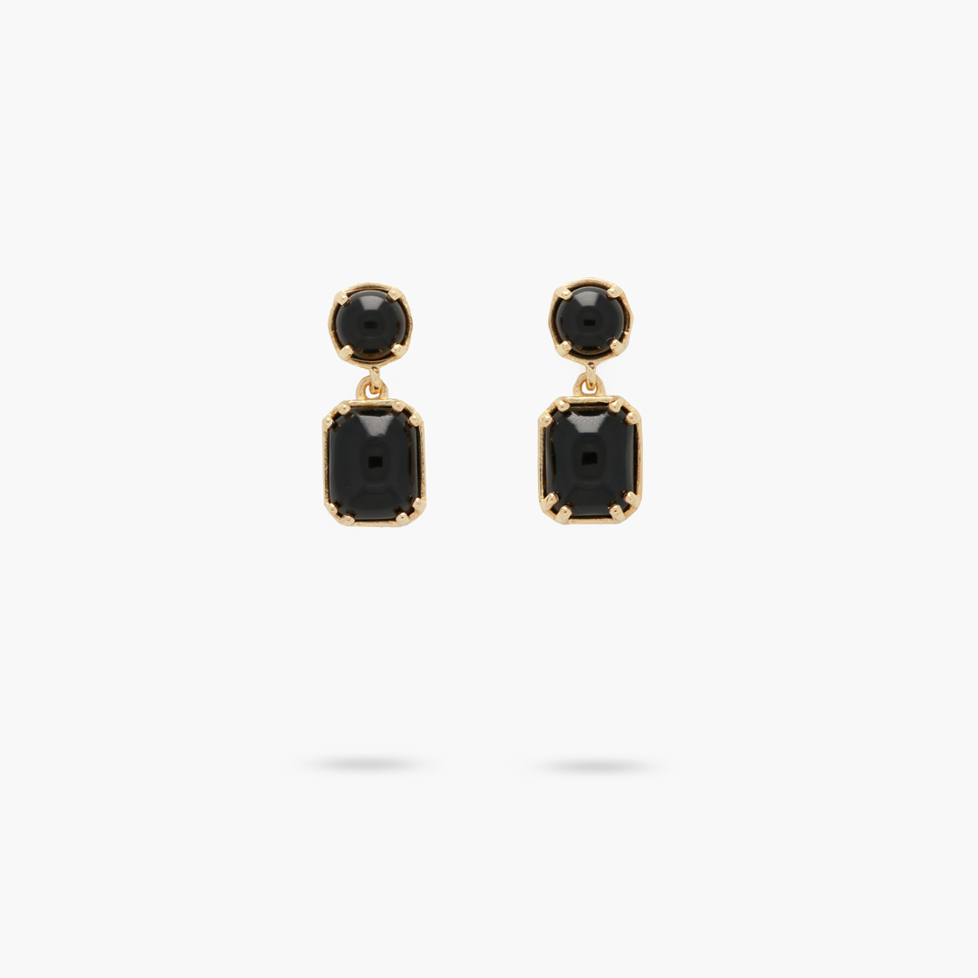 Petite Black Onyx Dangle Earrings