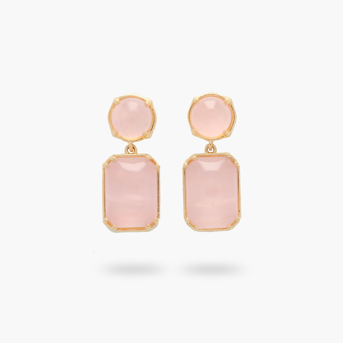 Rose Quartz Statement Earrings