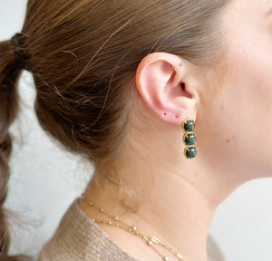 Amare Wear Statement Bloodstone Triple Earring AMARE WEAR