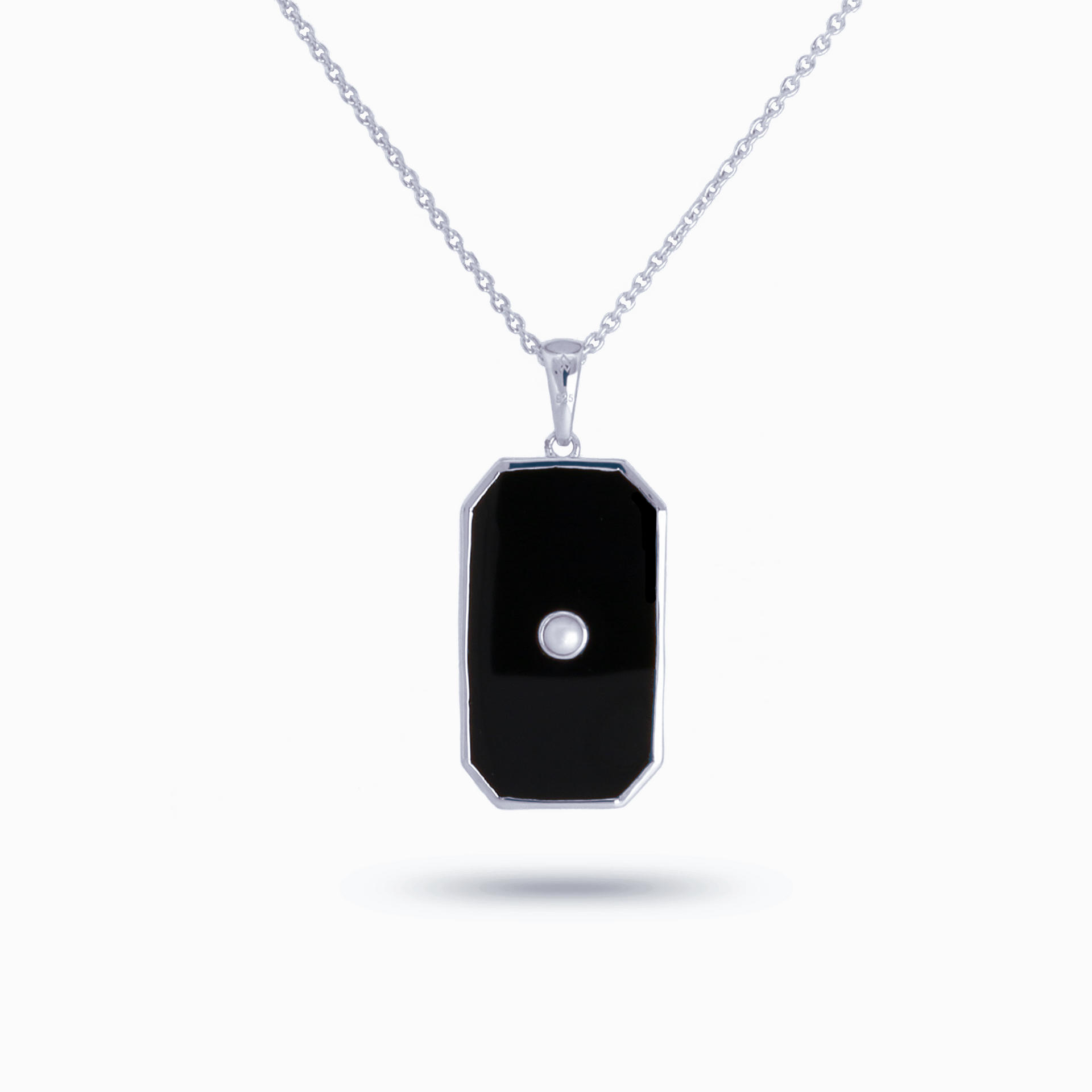 Men's • All Gender Black Onyx with Pearl and White Topaz 2