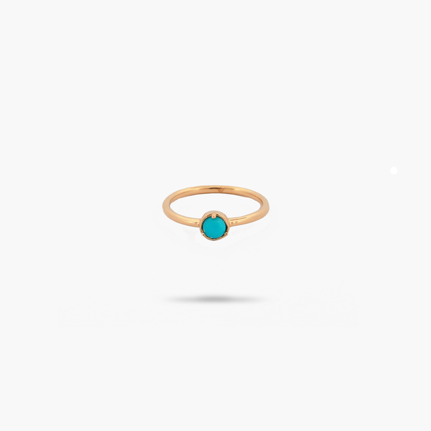 Amare Wear Turquoise Solitaire Ring- December Birthstone
