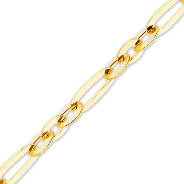 $35 14k Yellow Gold PJ Diamond Cut Cable Figaro Chain