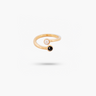 Amare Wear Dual Black Onyx with Freshwater Pearl Coil Ring