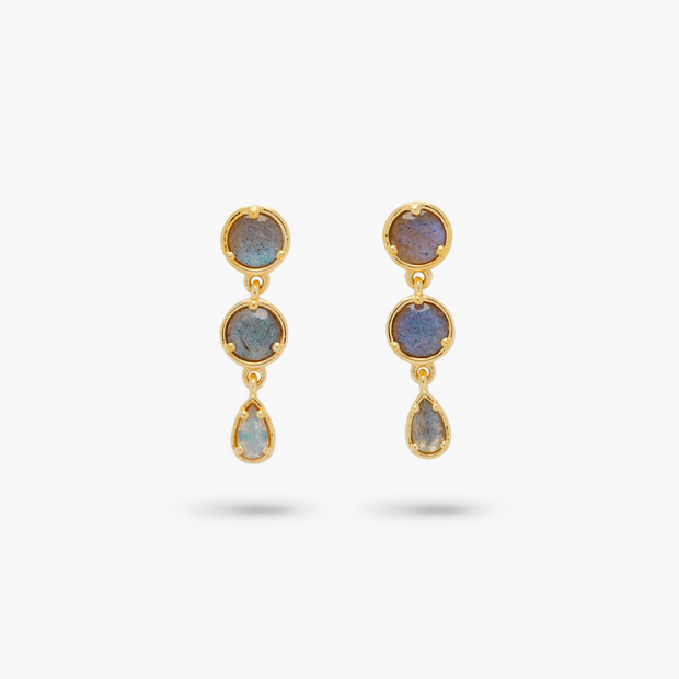 Gold Vermeil Labradorite Mini Dangle Earrings