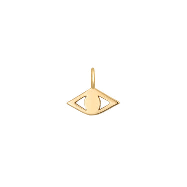 14K Gold Evil Eye Charm