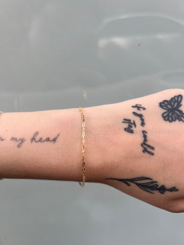 Diamond-Kissed Figaro 14K Yellow Gold