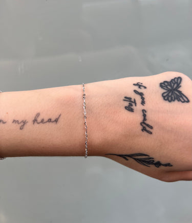 Diamond-Kissed Figaro 14K White Gold