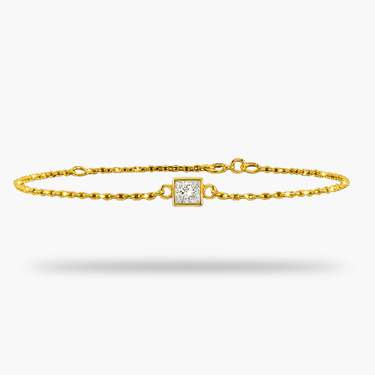 Square Diamond 14K Gold Bracelet