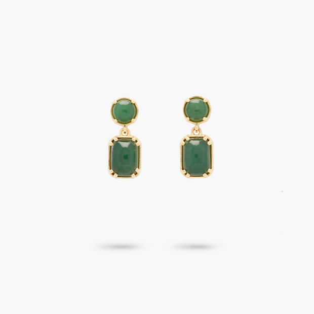 Petite Green Aventurine Dangle Earrings