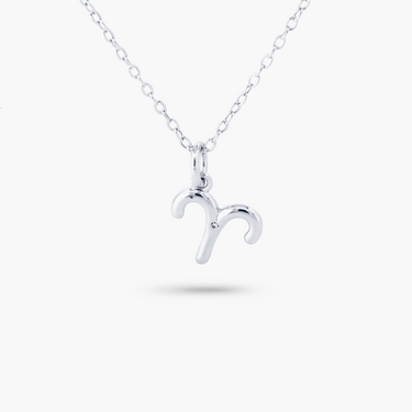 SIlver Horoscope Zodiac Sign Aries Necklace