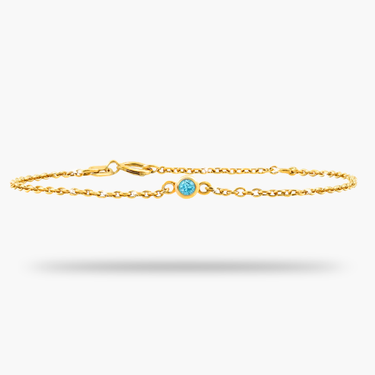 Solidare Birthstone 14K Gold Bracelet