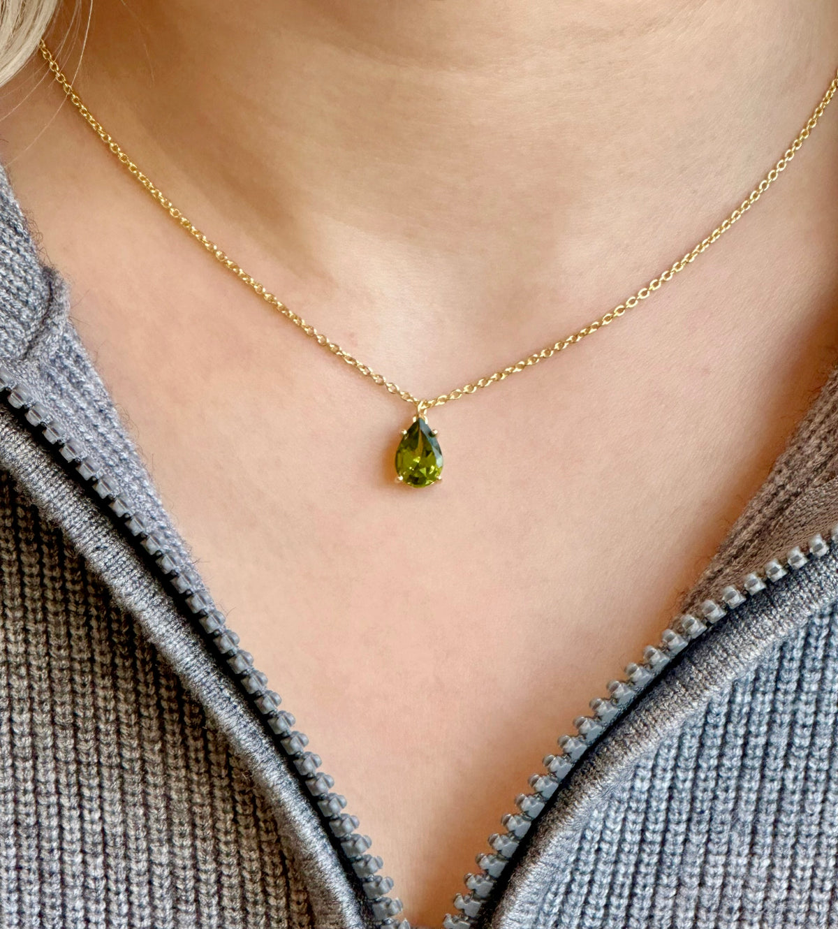 Amare Wear Celebration Collection - August Birthstone Necklace Peridot