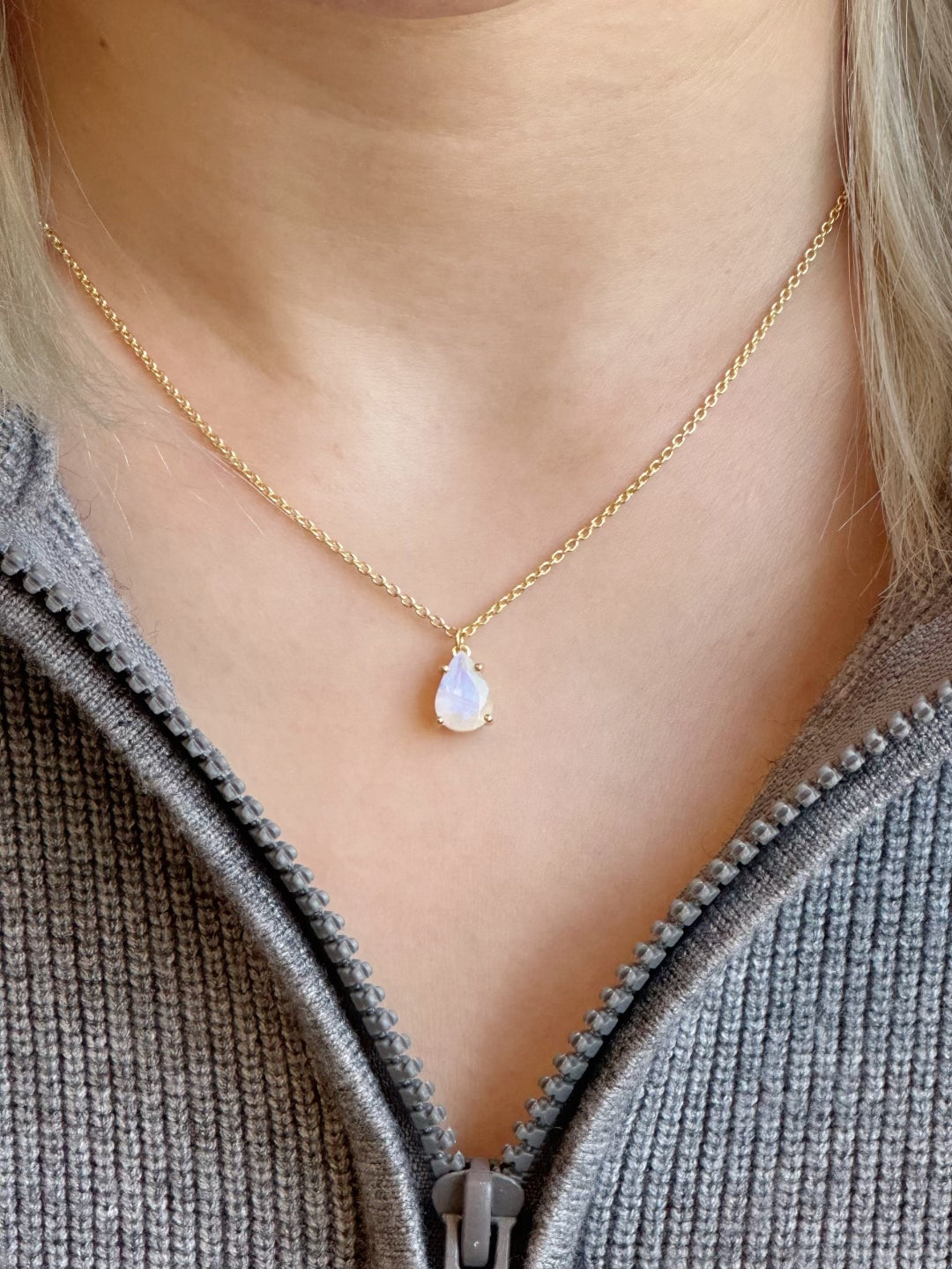 Amare Wear Celebration Collection - June Birthstone Necklace Moonstone