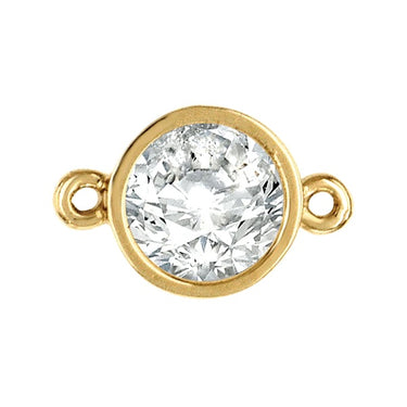 14k Yellow Gold XL Diamond Charm 5mm, April