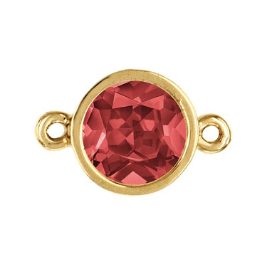 14k Yellow Gold Big Ruby Charm 3.5mm, July