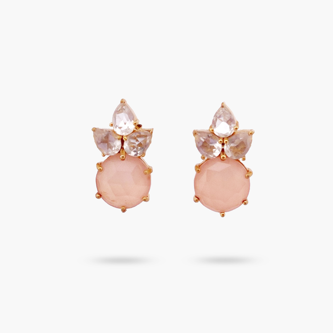 Rose quartz earring deals
