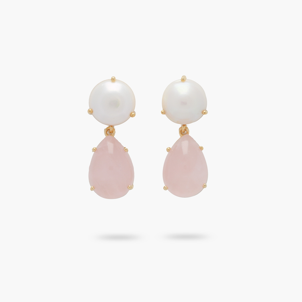 Amare Wear Freshwater Pearl With Rose Quartz