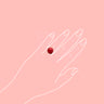 Swarovski Crystal Pearl Ring - Red - AMARE WEAR