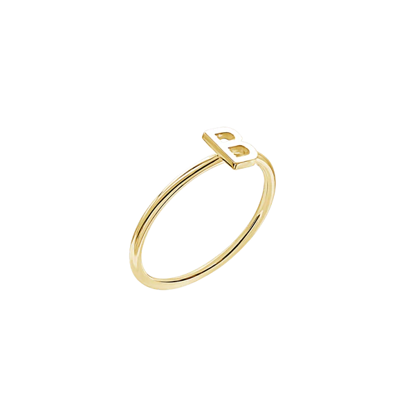 Amare Wear Initial Stackable Rings 14K Gold