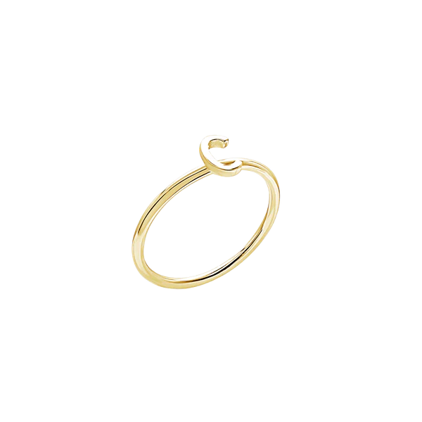 Amare Wear Initial Stackable Rings 14K Gold
