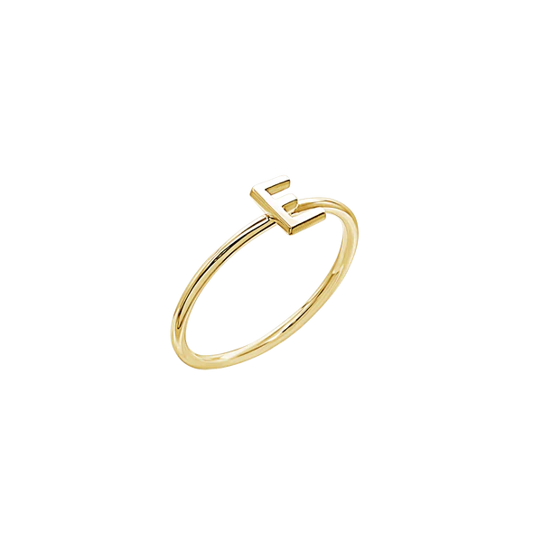 Amare Wear Initial Stackable Rings 14K Gold