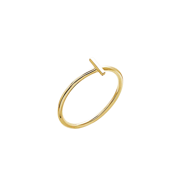 Amare Wear Initial Stackable Rings 14K Gold