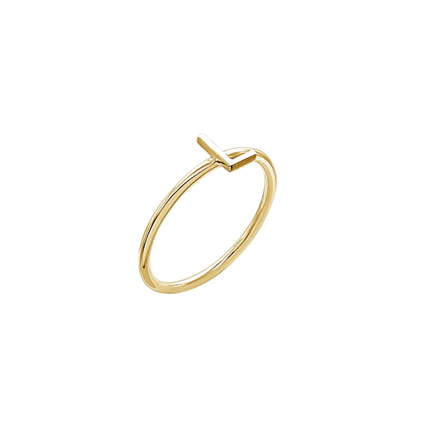 Amare Wear Initial Stackable Rings 14K Gold
