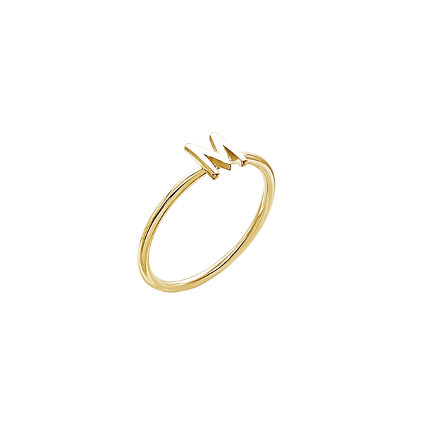 Amare Wear Initial Stackable Rings 24K Gold Plated