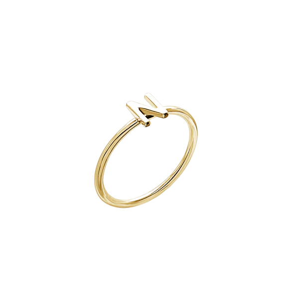 Amare Wear Initial Stackable Rings 14K Gold