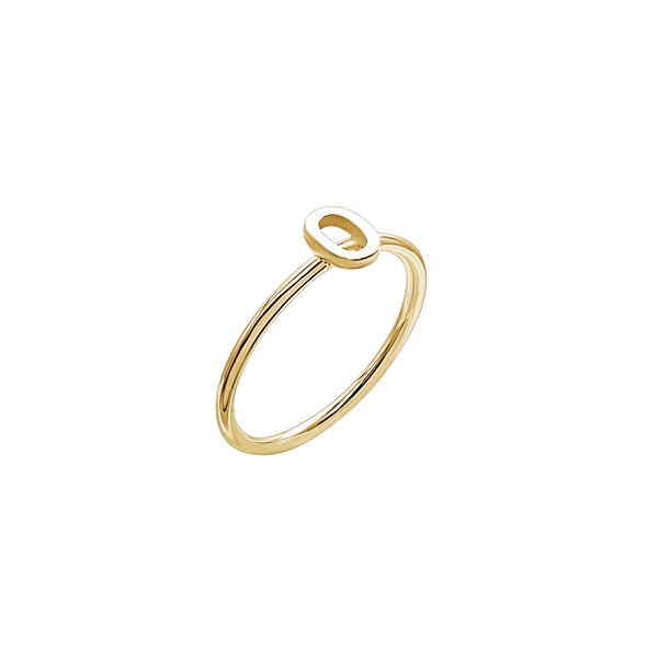 Amare Wear Initial Stackable Rings 14K Gold