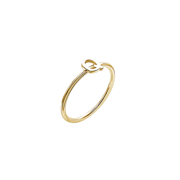 Amare Wear Initial Stackable Rings 24K Gold Plated