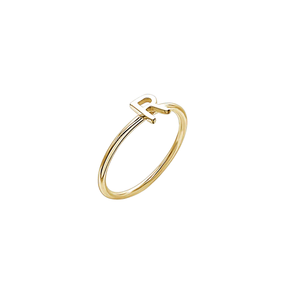Amare Wear Initial Stackable Rings 14K Gold