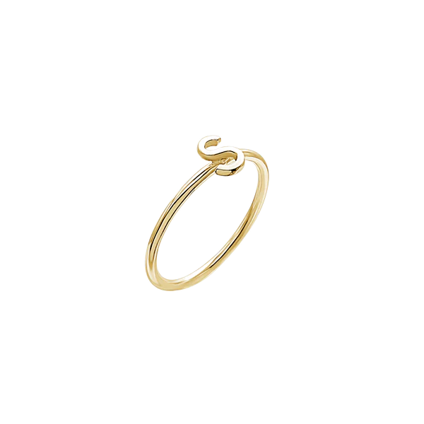 Amare Wear Initial Stackable Rings 14K Gold
