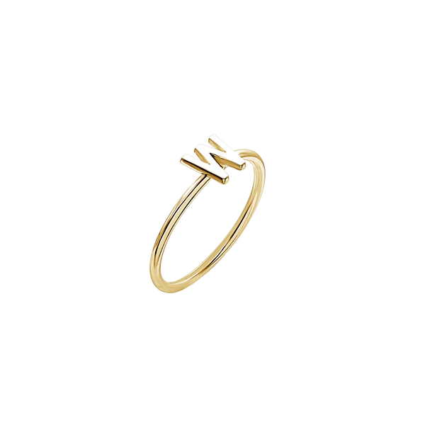 Amare Wear Initial Stackable Rings 14K Gold