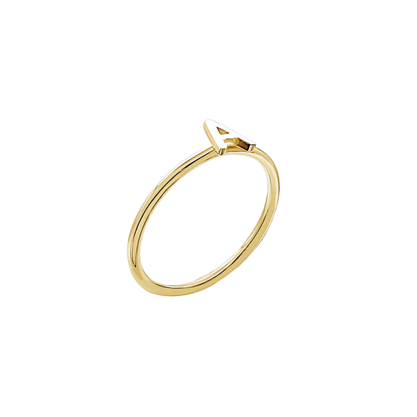 Amare Wear Initial Stackable Rings 14K Gold