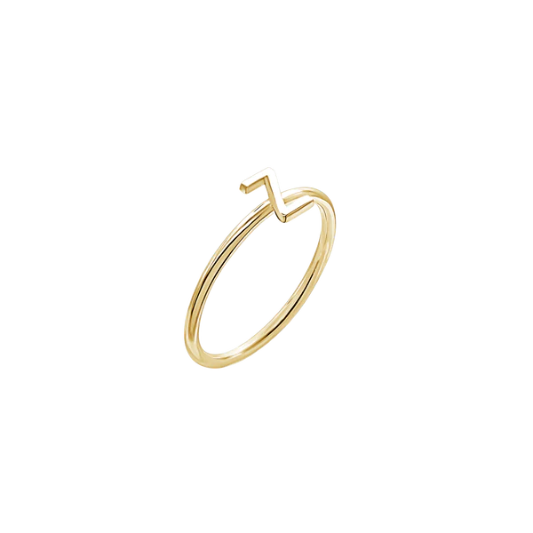 Amare Wear Initial Stackable Rings 14K Gold
