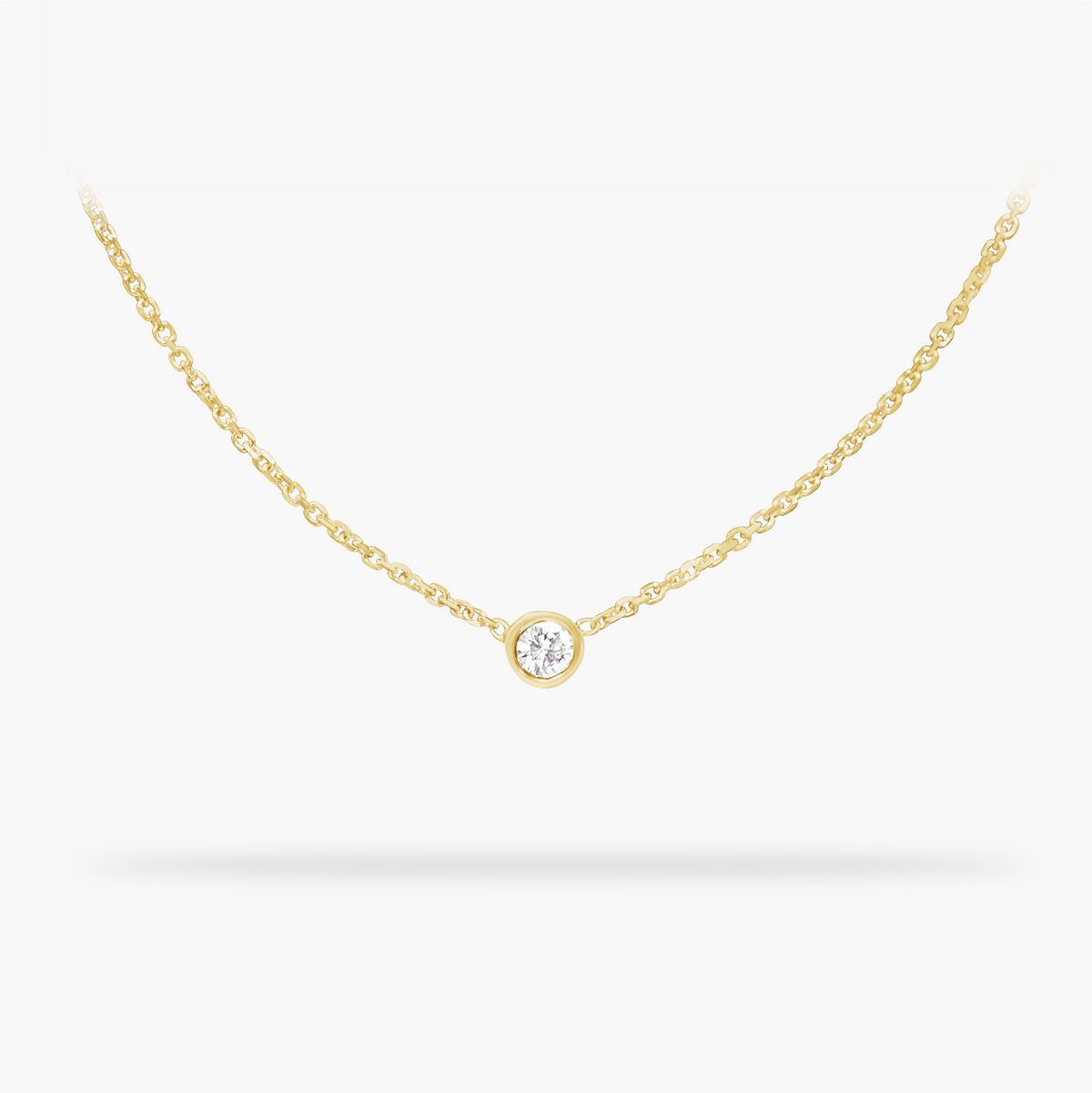 Birthday Necklace April - Diamond 14k gold necklace | Amare Wear Handmade Jewelry | Permanent Jewelry | Fine Jewelry | San Francisco 